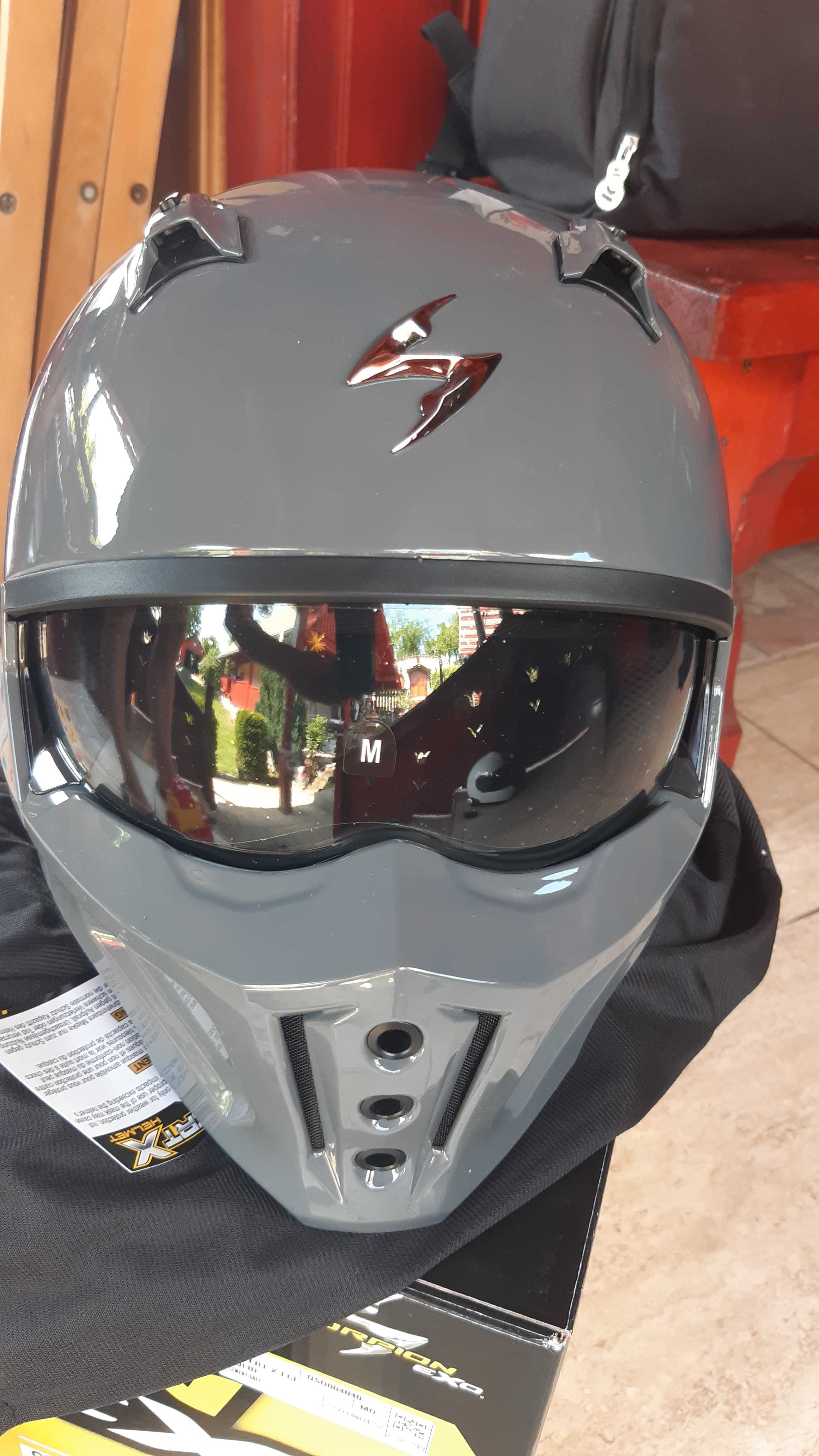 XS S  Cască moto Scorpion covert X Solid exo combat