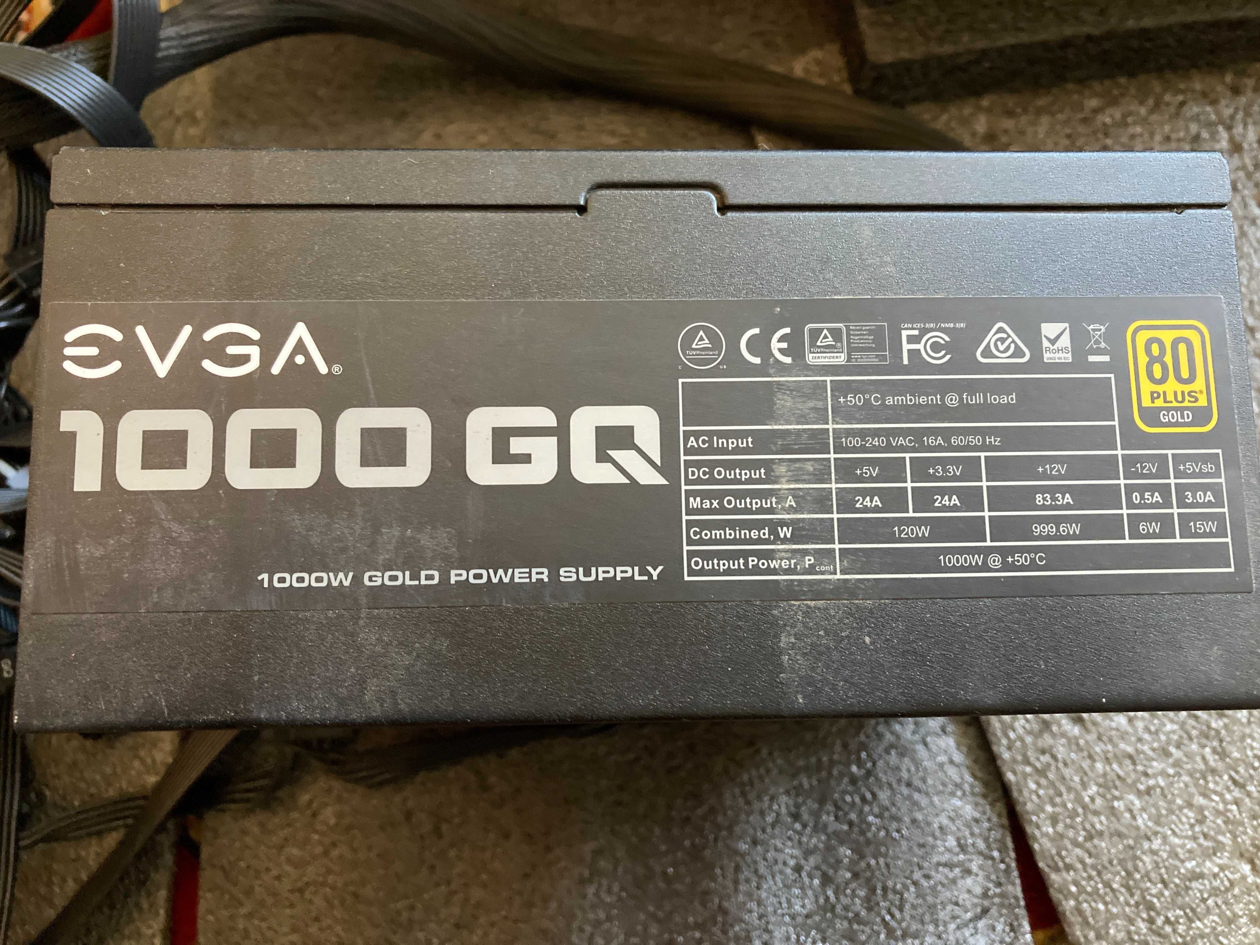 Модулно захранване EVGA 1000GQ 80Plus Gold - 1000W