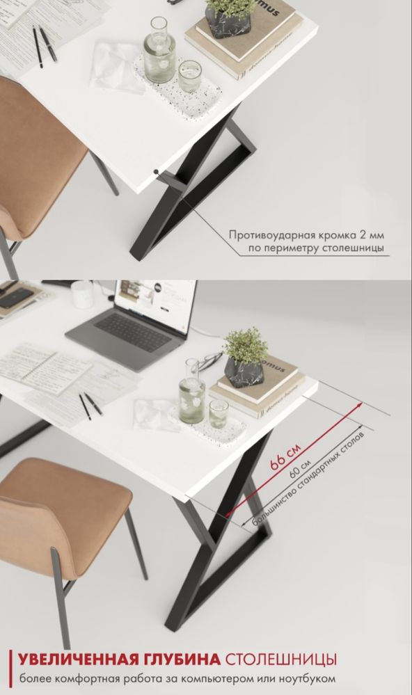 Компьютерный стол БЕЛЫЙ
