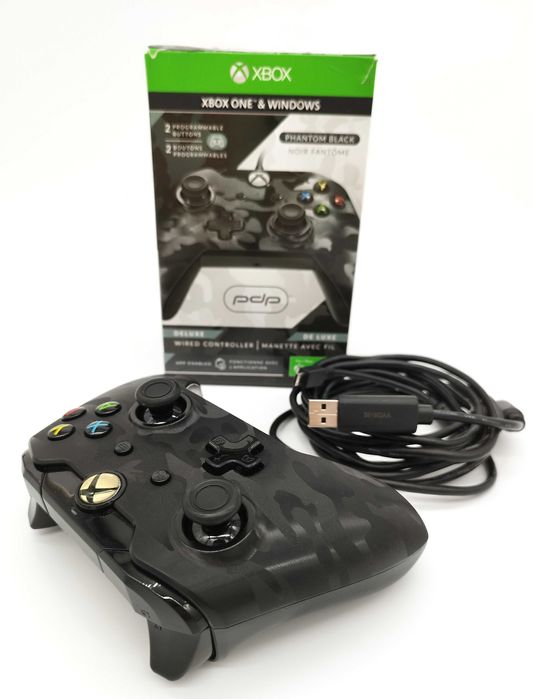 Контролер PDP Gaming Deluxe Wired Controller, черен камуфлаж