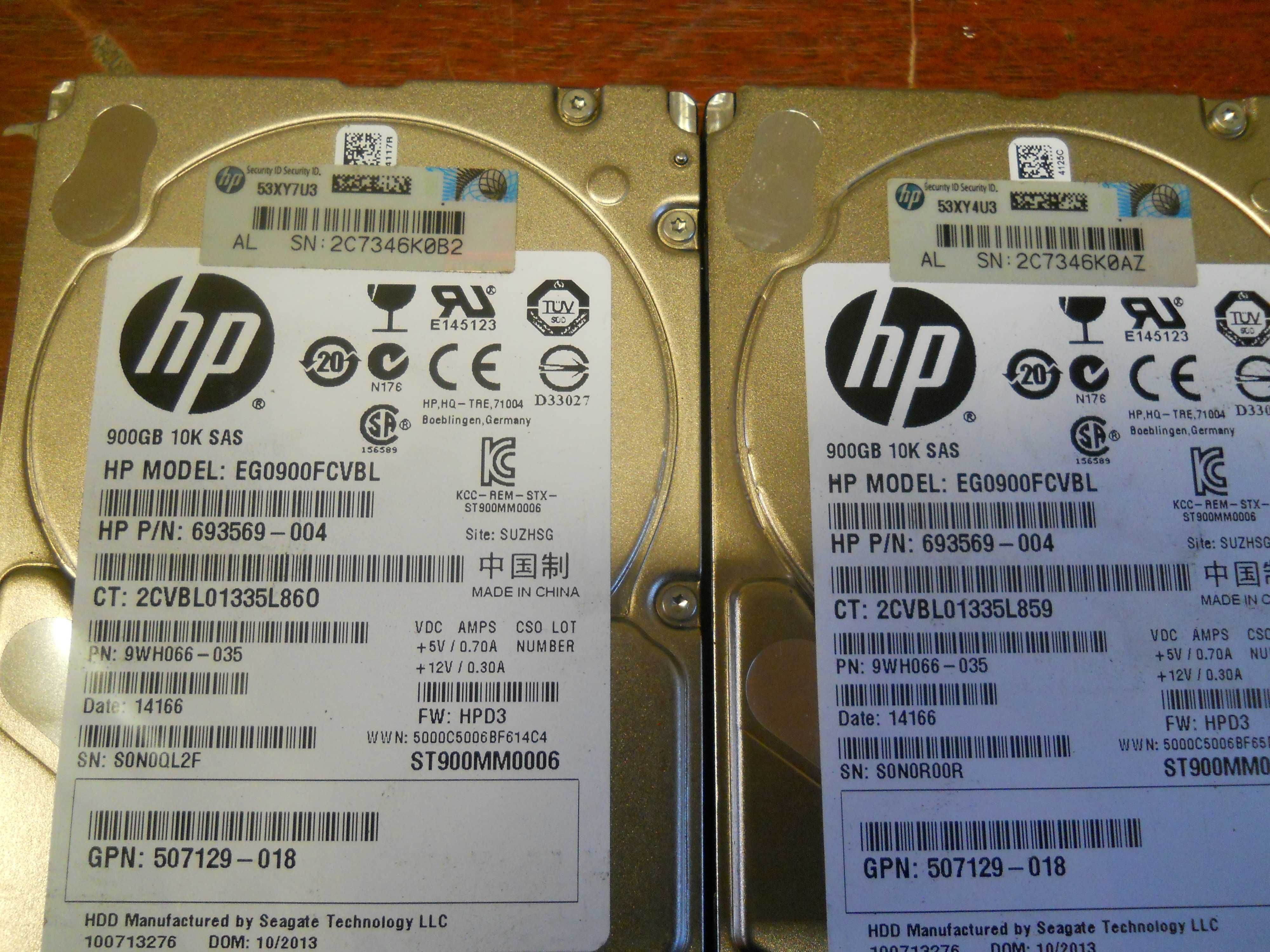 Hard Disk HPE Genuine EG0900FCVBL  900GB SAS, 10K RPM