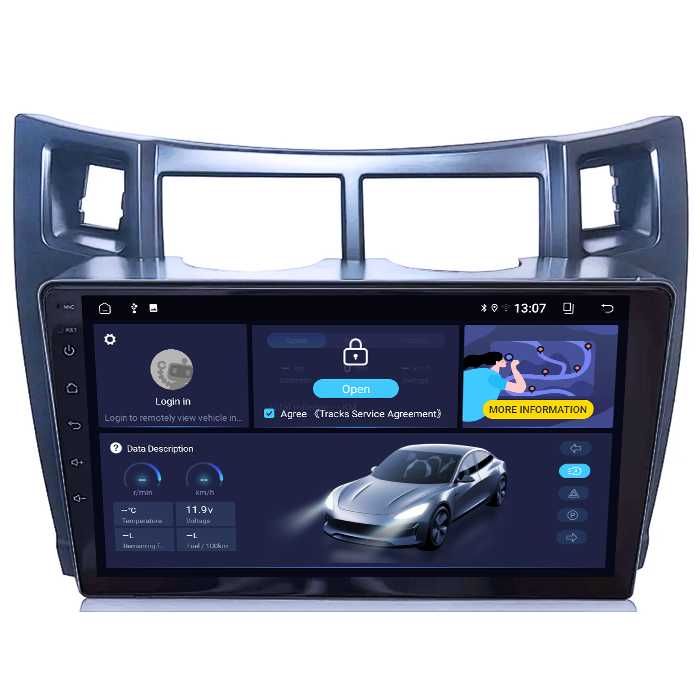 Navigatie Toyota Yaris, 9 Inch, 4GB RAM/64GB ROM, Android 14