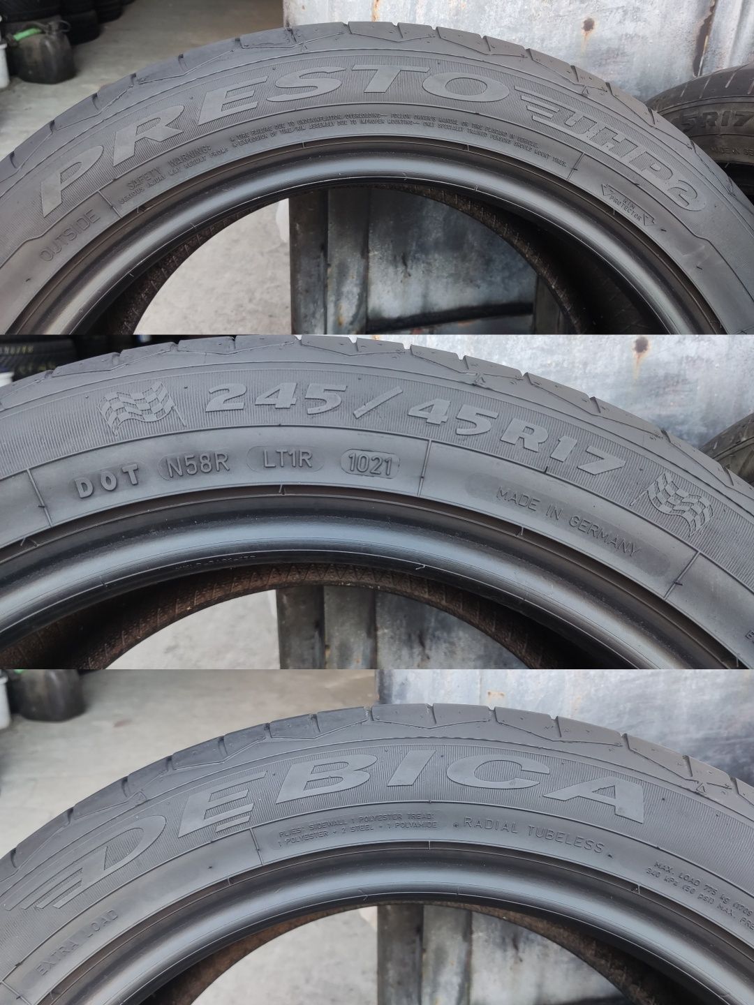 2бр. летни гуми 245/45/17 Debica Presto UHP2
dot21
6.6mm
Добро състоян