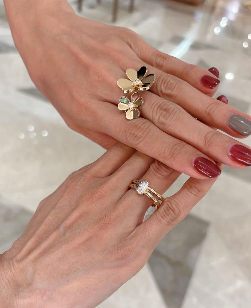 Позлатени пръстени  “Van Cleef & Arpels” 750/18k