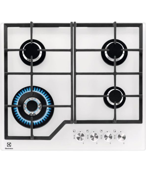 Plita incorporabila Electrolux KGG6436W, Gaz, 4 arzatoare, Arzator Wok
