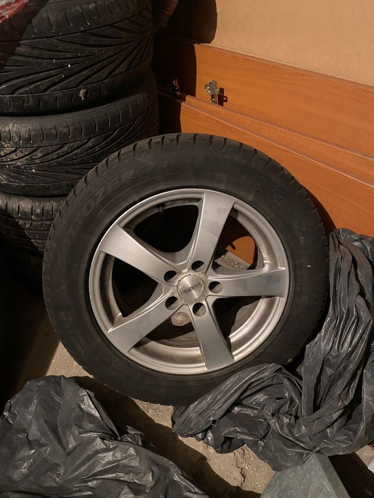 4 jante Dezent 16” Volvo Ford cauciucuri iarna Pirelli