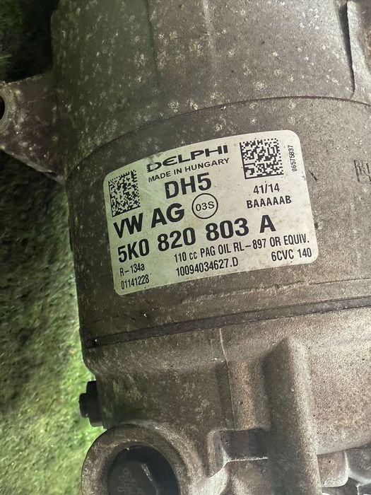 COMPRESOR AC VOLKSWAGEN PASSAT B7 2.0 DIESEL 2014 COD OEM 5K0820803A / BREAK (Universal) 2010-2014
