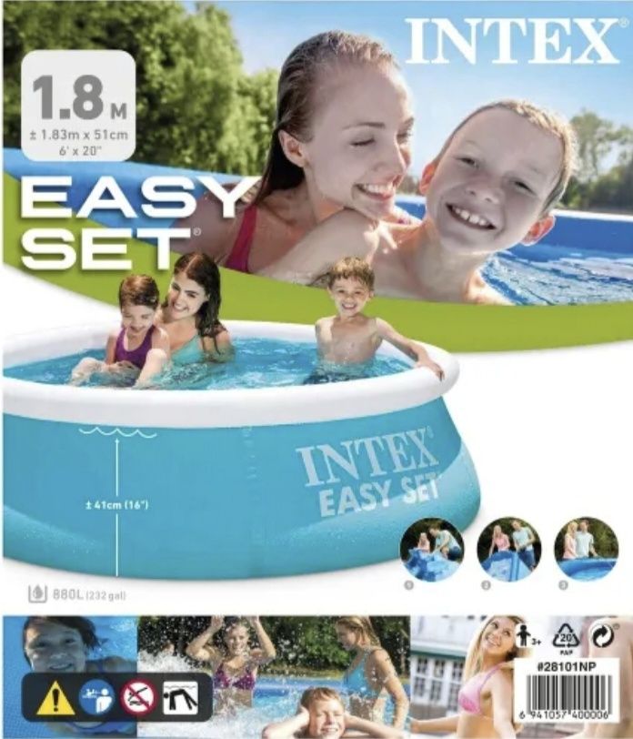 Надувной бассейн Intex easy Set pool