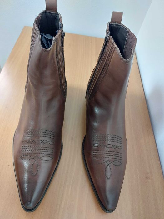 Ciocate Cowboy din piele naturală - măsura 46 (size 12 US)