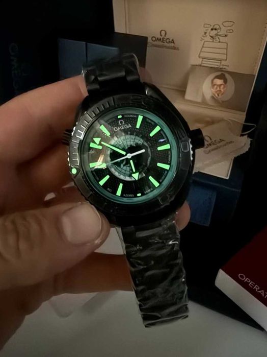 omega seamaster worldtimer black