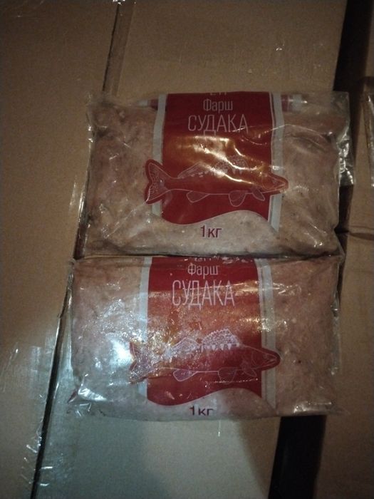 Продам фарш судака заводской упаковке идёт на экспорт цена 3000тг 1 кг