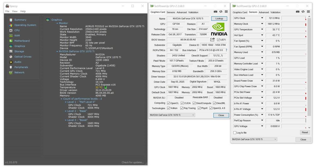 ТОП състояние Видео карта GIGABYTE GTX 1070 Ti Gaming 8GB GDDR5