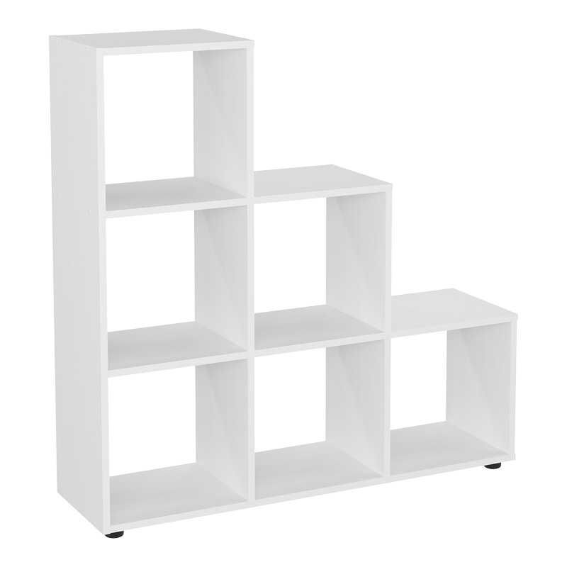 Библиотека, Schody, Дъб, Бял, Пдч, 105.5х29.2х107см.