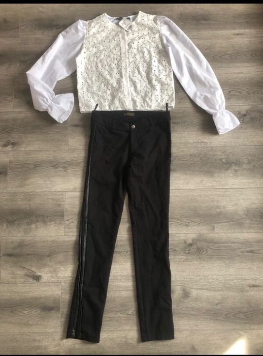Cămașă albă și pantaloni negri dama s
