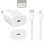 Iphone 11/12/13/14/15/16 PRO MAX PLUS Incarcator Fast 20w/1A Cablu Usb
