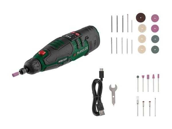 Masina de gaurit, slefuit fin, cu acumulator - 12V Parkside PFBS 12 C7