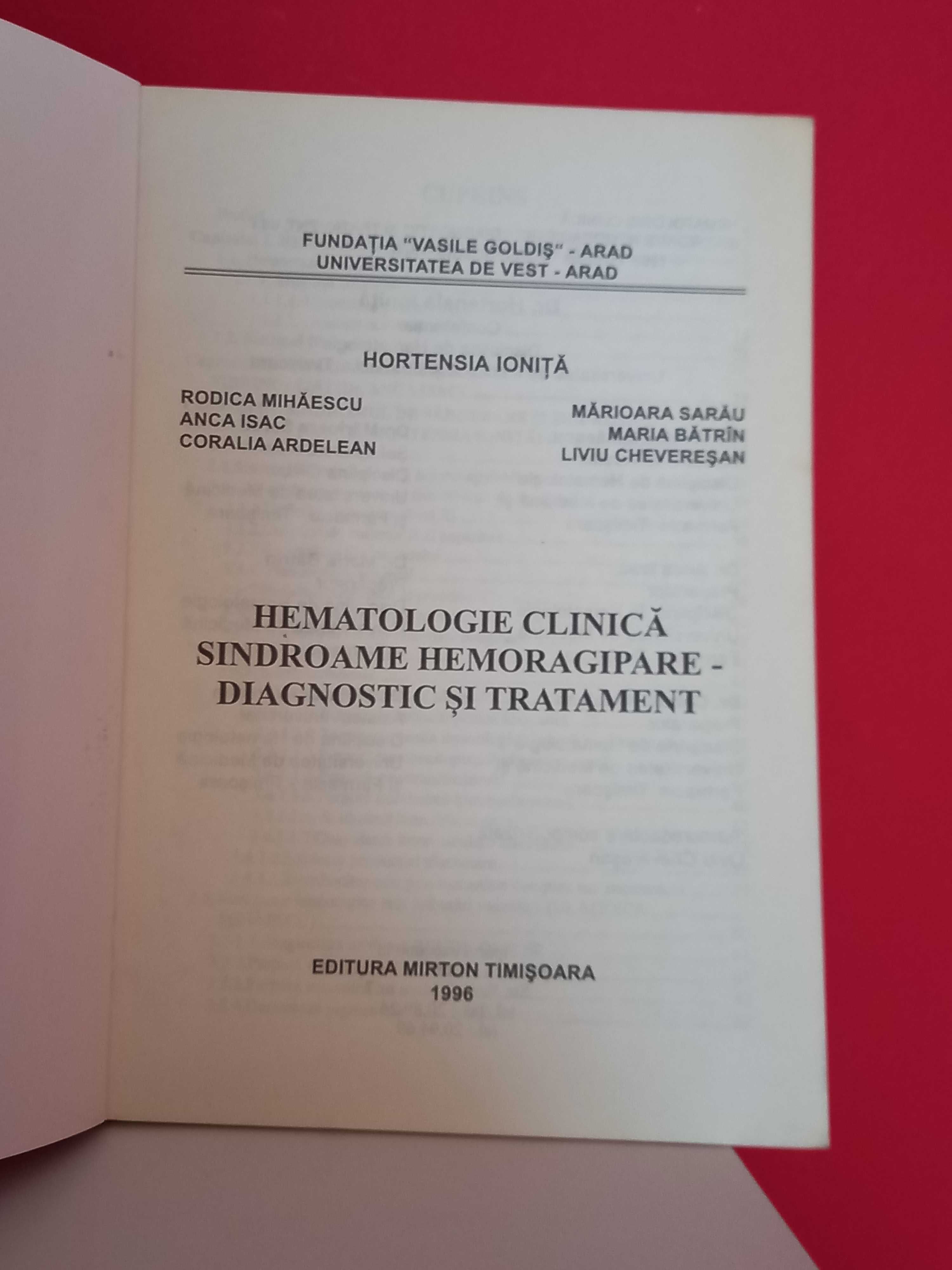 Medicina-Hematologie Clinica Sindroame hemoragipare