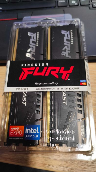 RAM памет KF556C36BBEK2-32, 32 GB DDR5 5600 Mhz KIT, Fury, Heatsink
