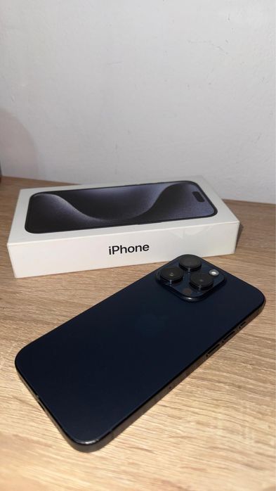 iPhone 15 Pro Blue Titanium 128GB – Stare excelentă