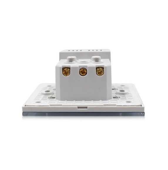 Стенен контакт с два USB порта за зареждане 5V 2.1A (стъклена рамка)