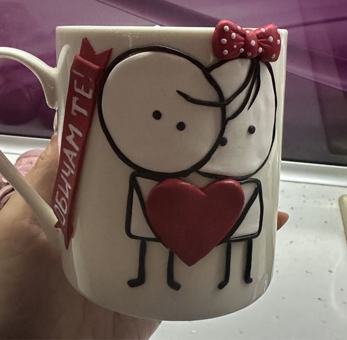 Чаши двкорирани с полимерна глина