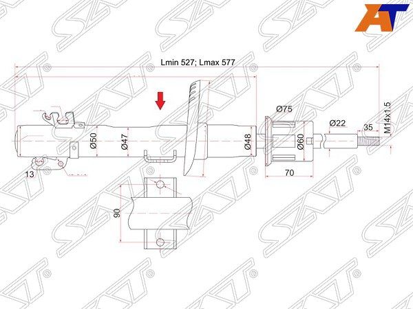 Стойка передняя Audi A1