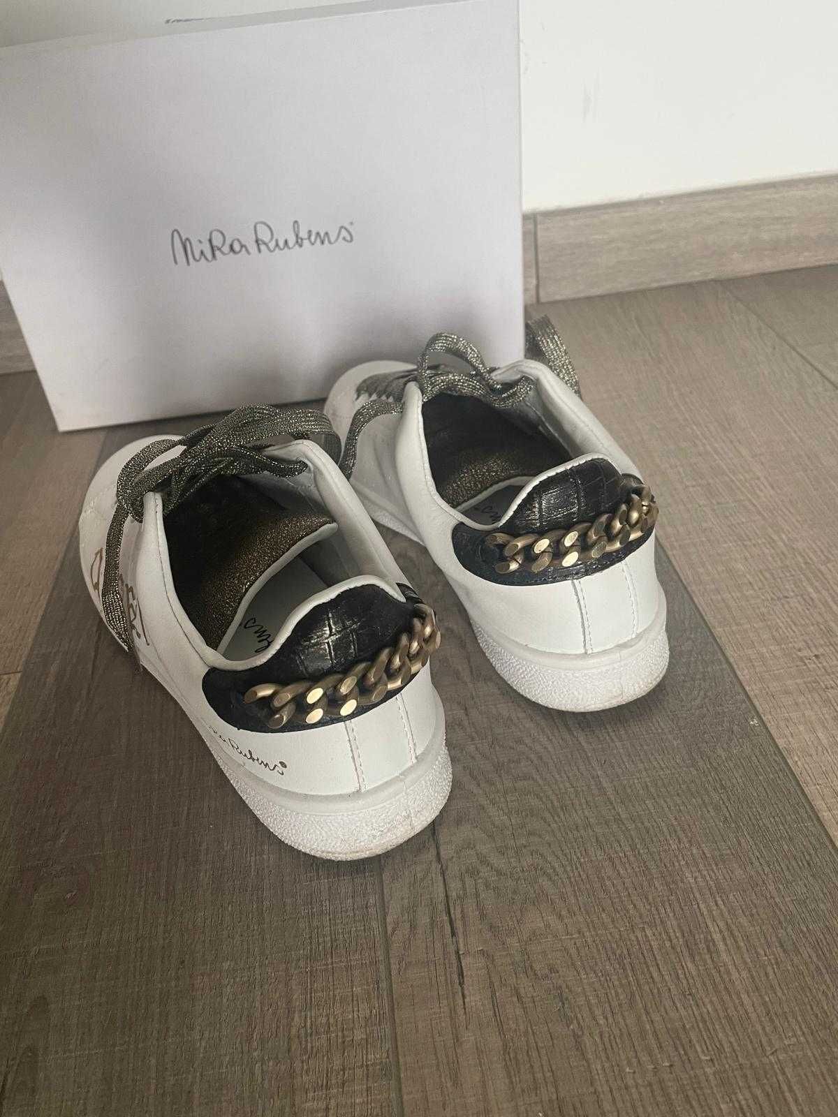 Adidasi albi piele NIRA RUBENS, 36
