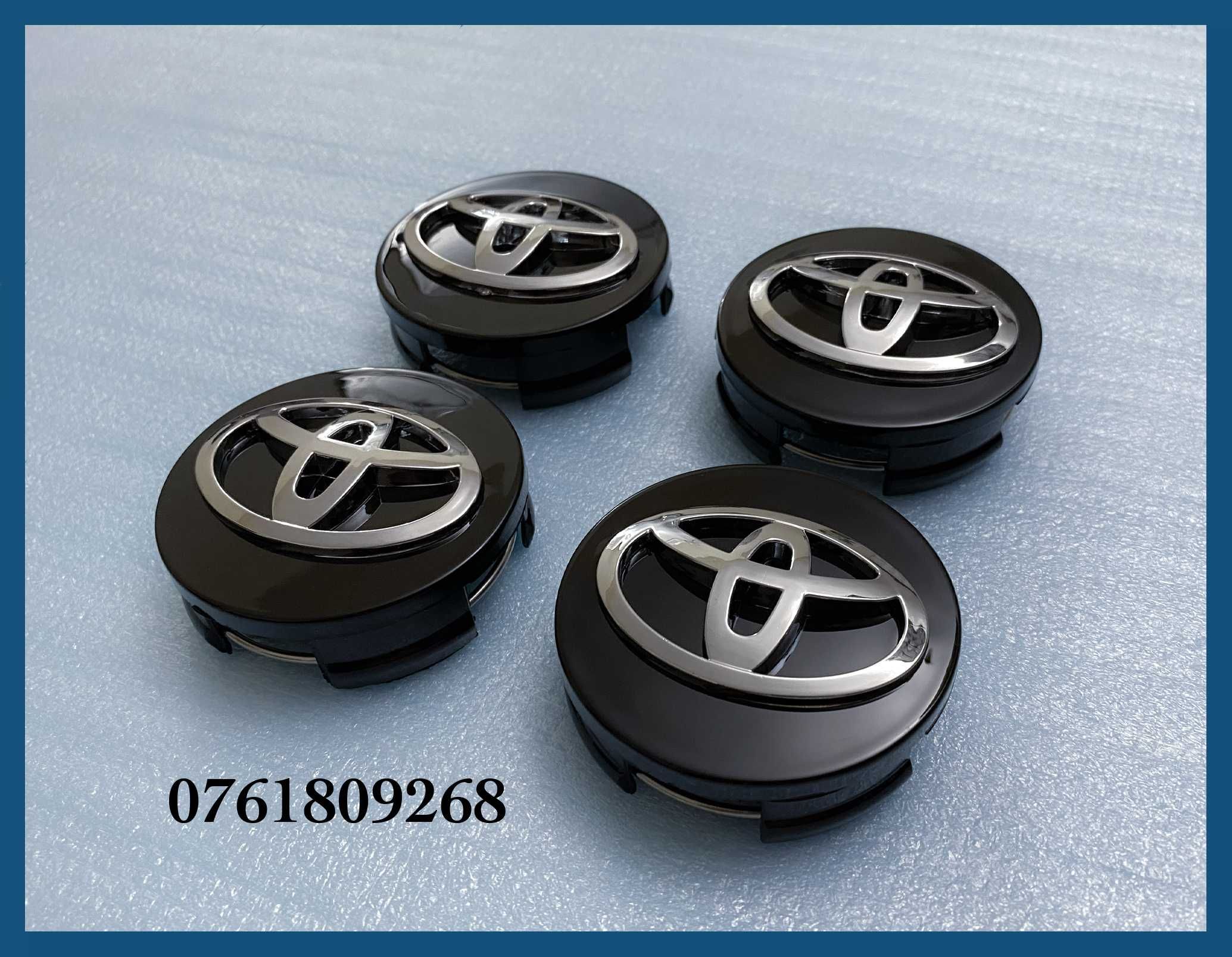 Set 4 capace negre 62mm jante aliaj Toyota