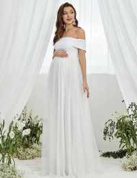 Булчинска сватбена рокля за бременни
