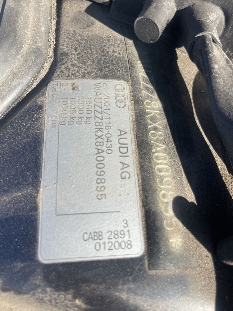 Audi A4 B8 1.8TFSI CAB na chasti ауди а4 б8 1.8 тфси на части