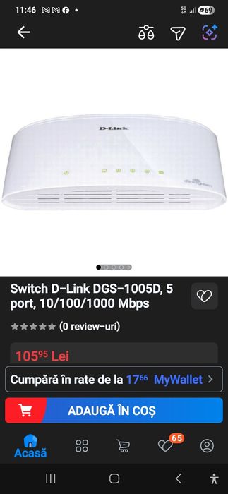 Switch D-LINK DGS- 1005D
