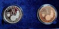 Set monede 1+10 lei 2017 BNR argint 999 Sistemul Monetar tiraj 150 RAR