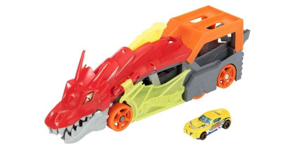 Set Hot Wheels Dragon Launch transporter