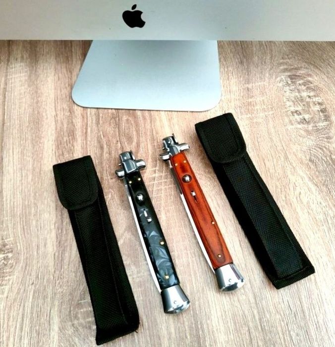 Briceag Stiletto 34cm, cuțit automat cu buton, vânătoare/pescuit