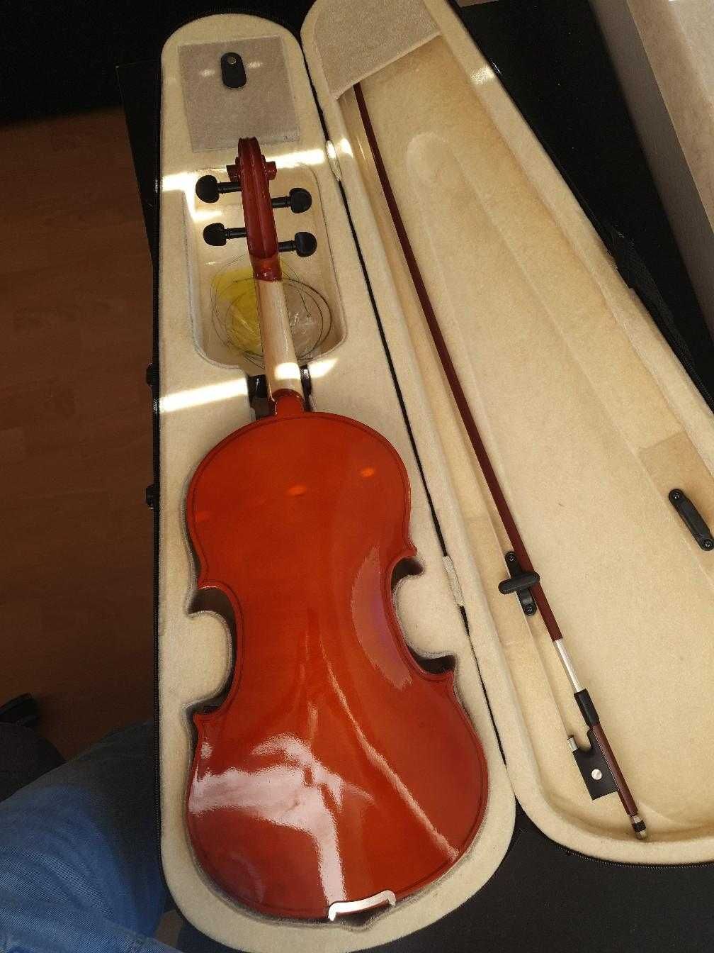 Violine mit 3 Ersatzsaiten (A,D,G)