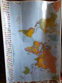 Harta lumii mare , carton lucios