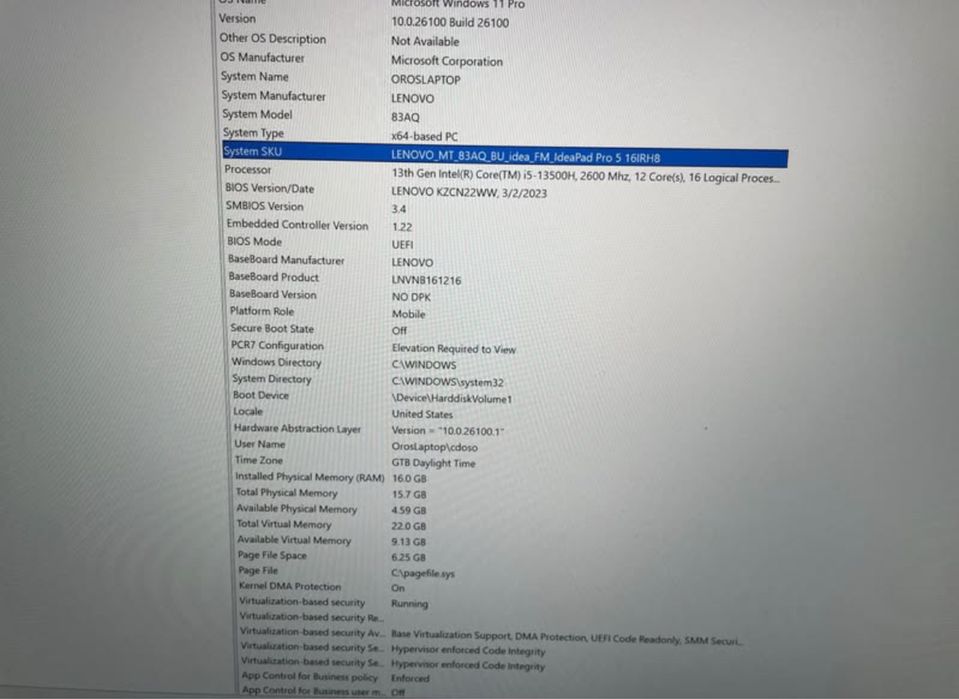 Laptop Lenovo Gaming/ Office cu Mouse, Windows 11 Pro, Office 2021