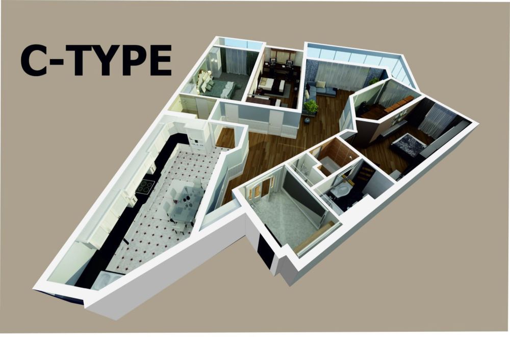 Продается Квартира Жк Сеул мун без ремонта, коробка с видом