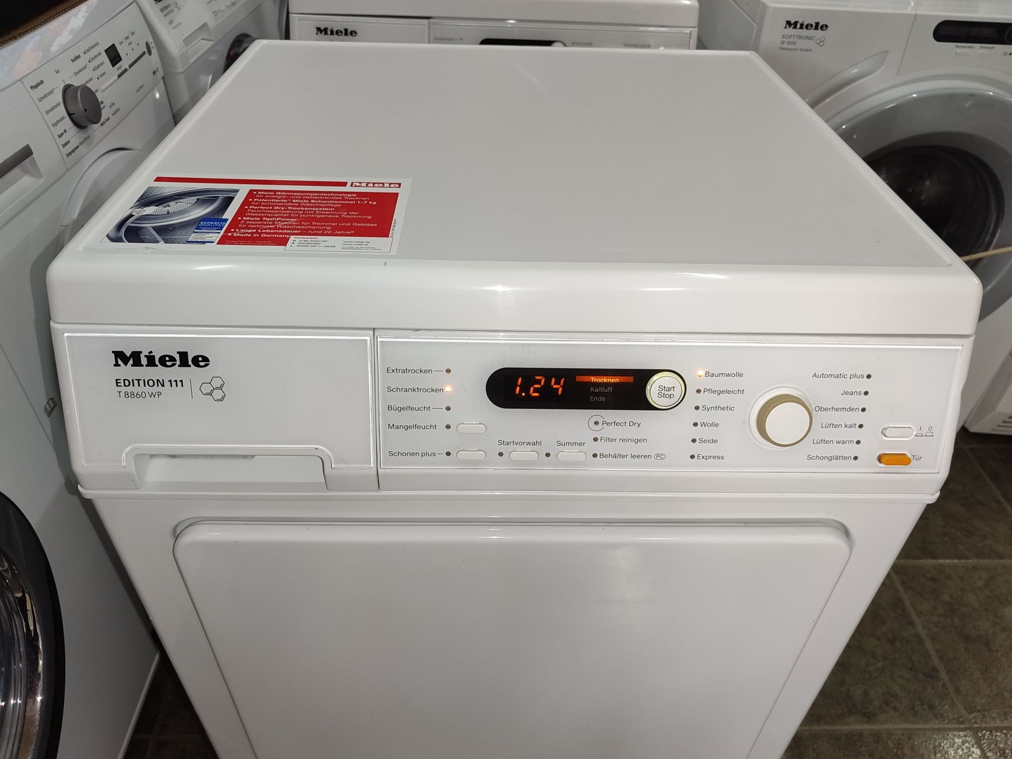 Сушилня Miele T8827WP  - 8кг. Термопомпа Клас А+