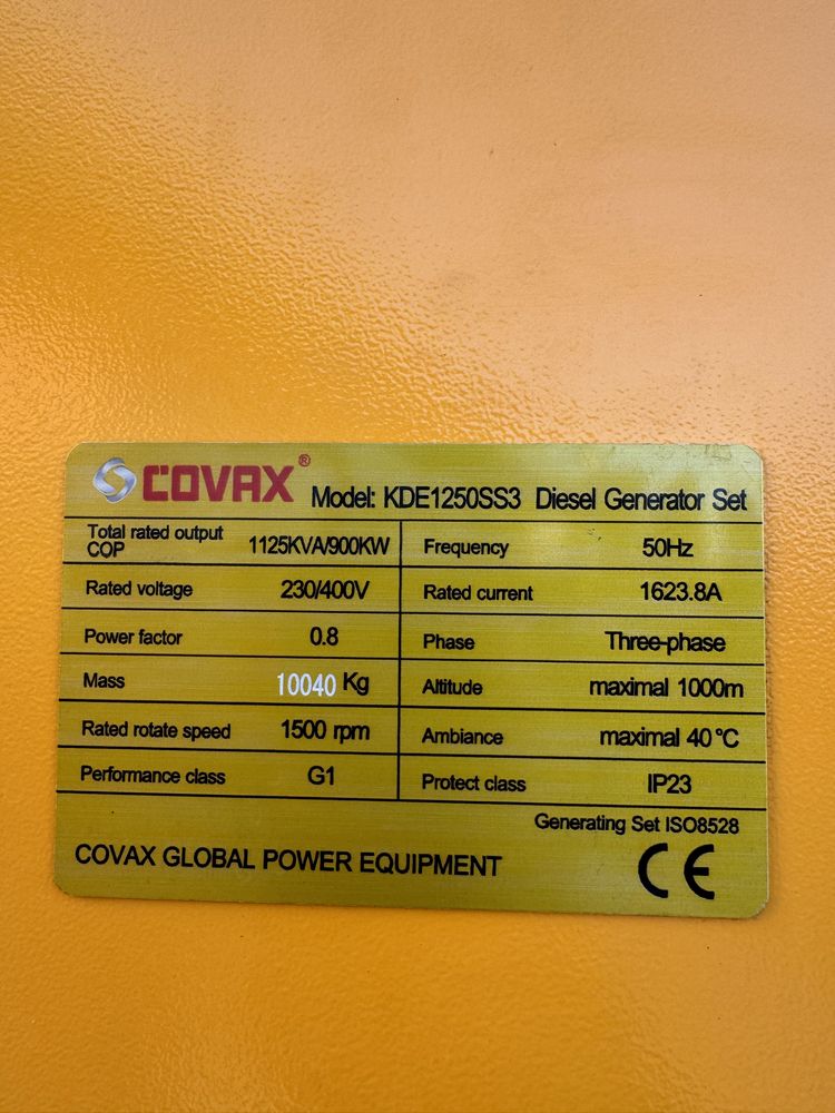 Generator covax 900kw