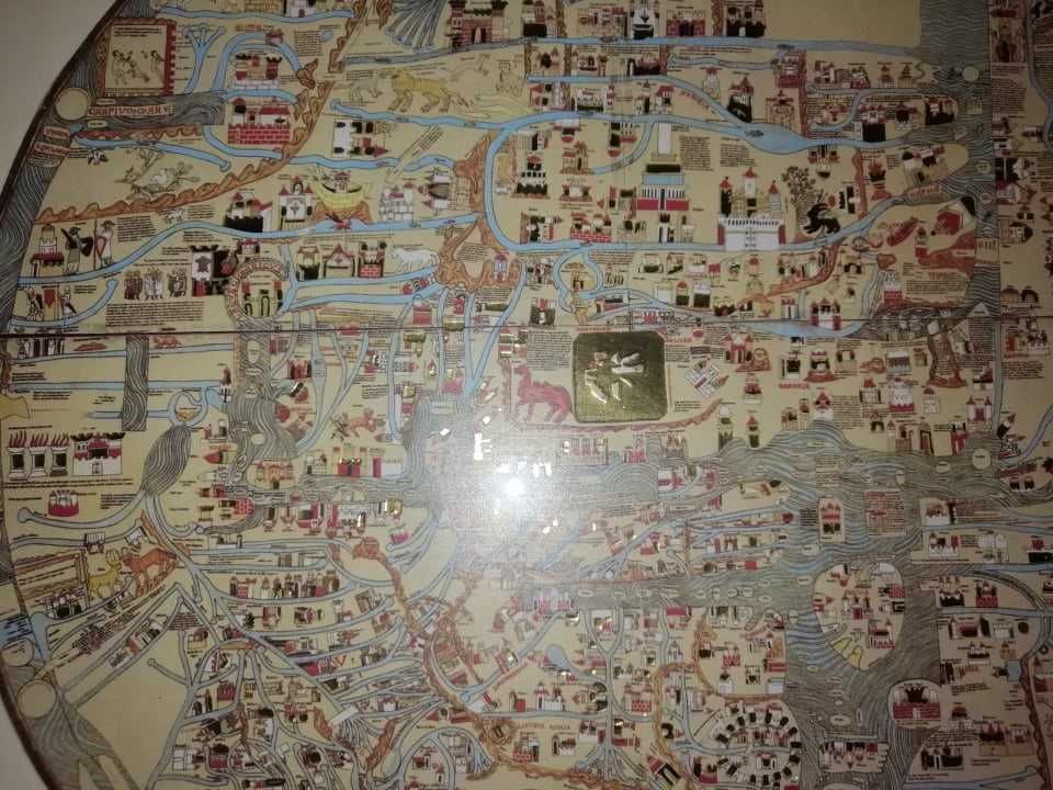 Mappa Mundi harta medievala a lumii  Ebstorf cu Tara Sfanta Ierusalim