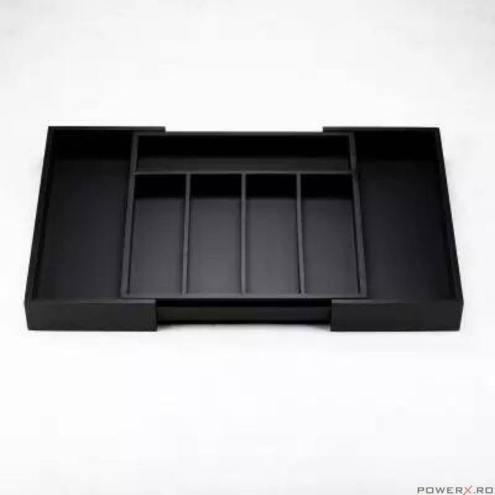 Cutie pentru tacamuri din bambus, cu 7 compartimente, pentru sertar,