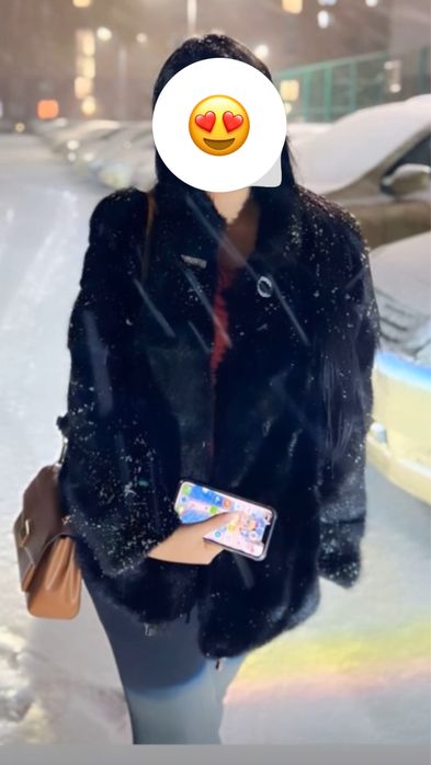 Норковая шуба черная 44-46