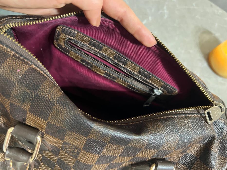 Geantă tip Louis Vuitton Speedy Damier, stare uzata