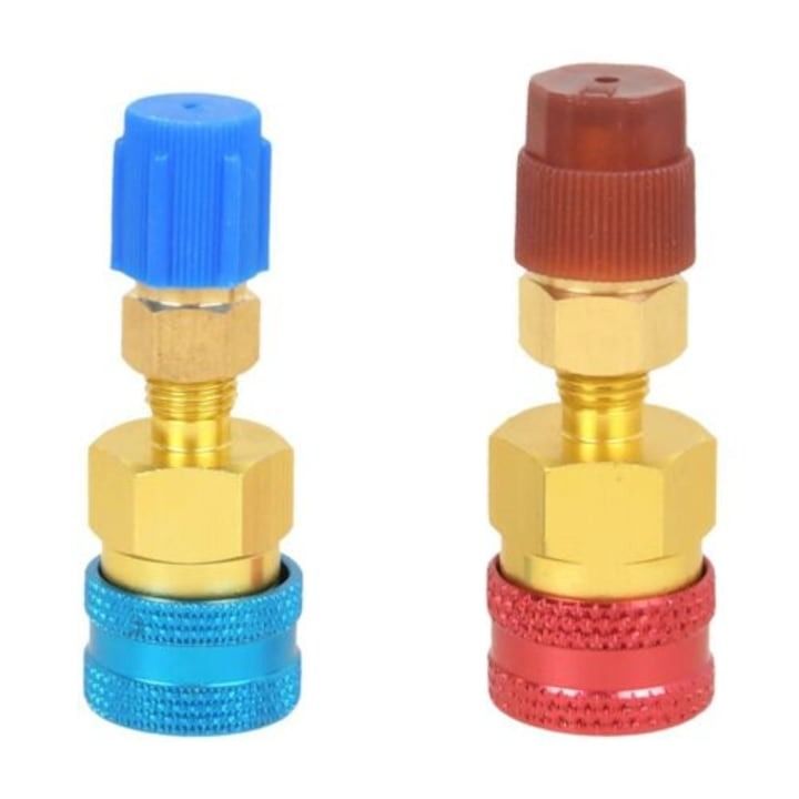 Set de cuple rapide cu adaptor pentru aer conditionat R1234YF la R134A