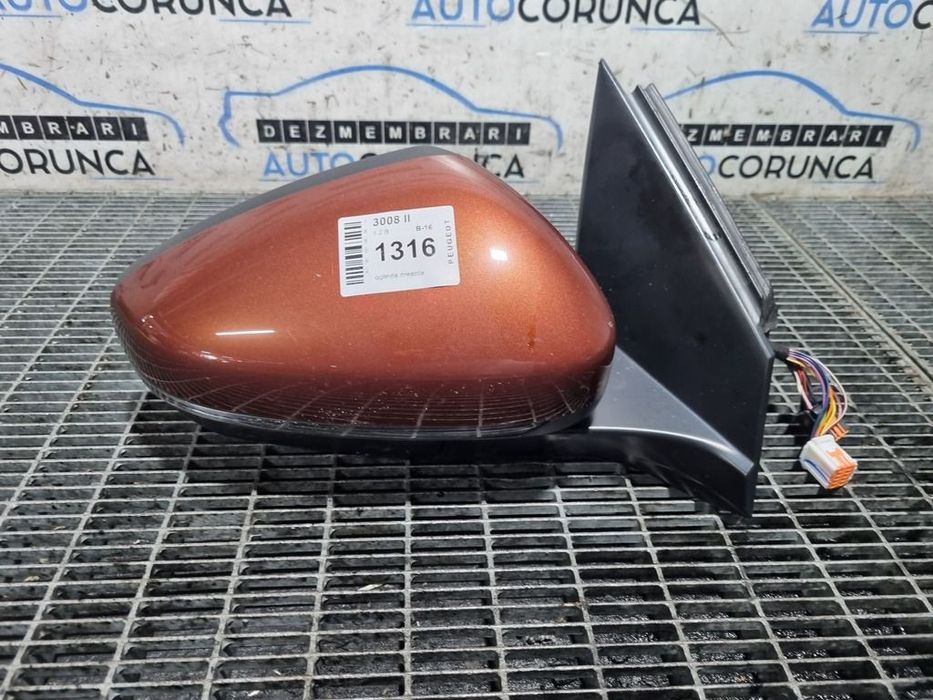 Oglinda dreapta Peugeot 3008 II 2016 - 2020 4 Usi Copper Braun Perleffekt ELG (1316) ...