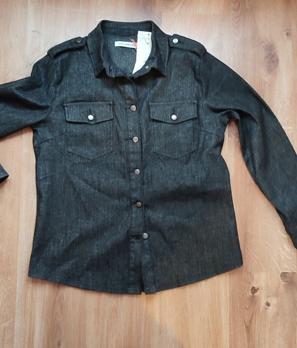 Ново Марково Дамско ХL  Дънково яке /риза ХЛ черен деним
