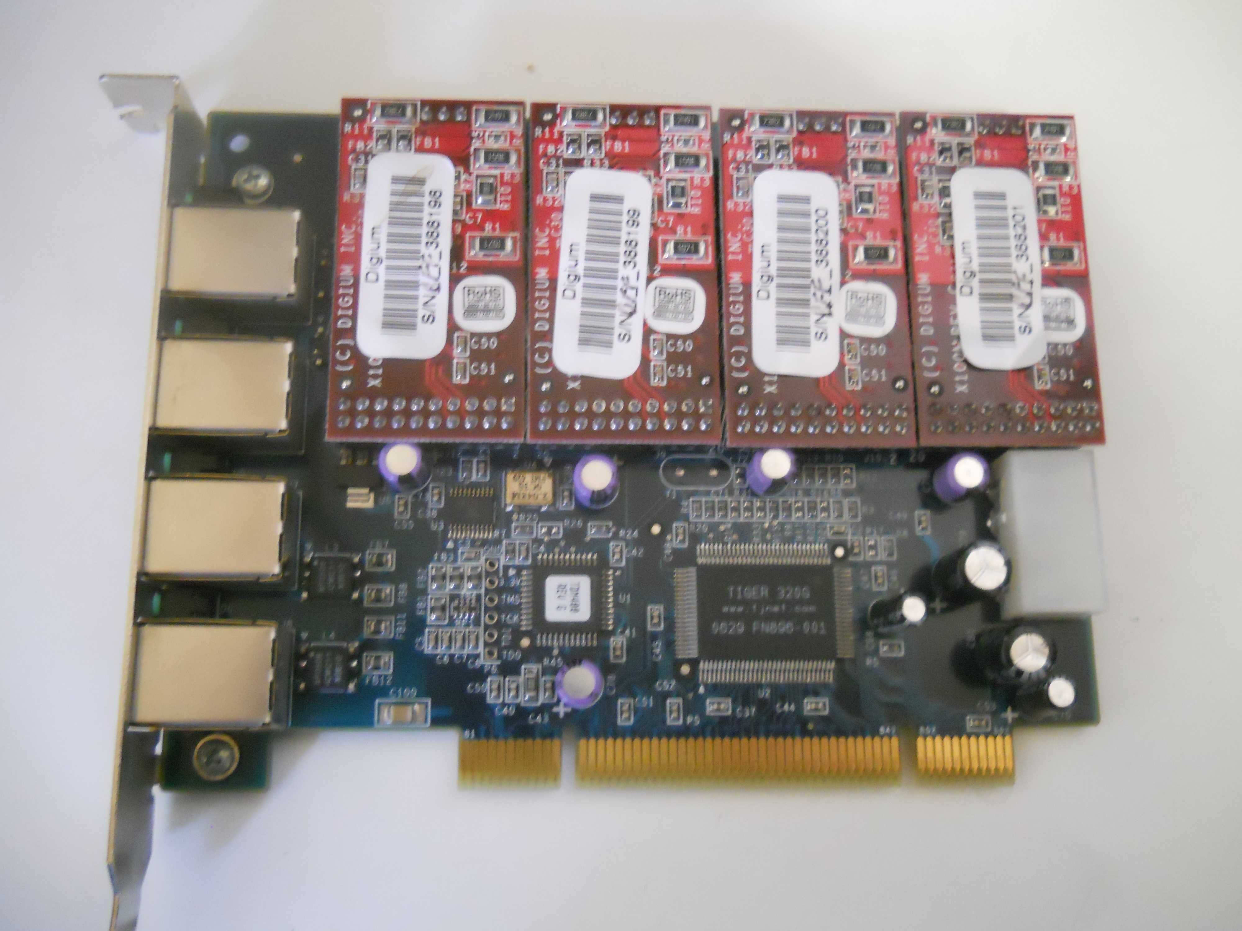 Card Asterisk TDM400P PCI - 4 linii port analogic FXS / FXO