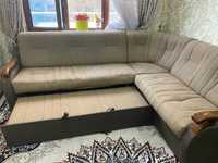 Углавой диван раскладной с отсеком хранения уголок кровать в зал
