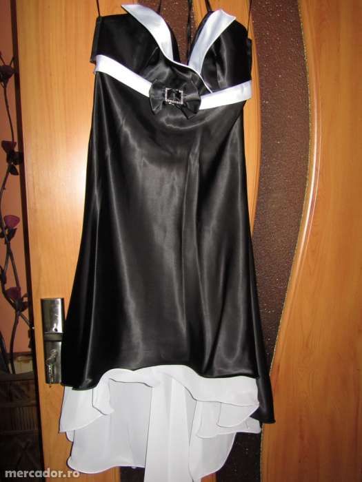 Rochie de ocazie alb-negru-reducere